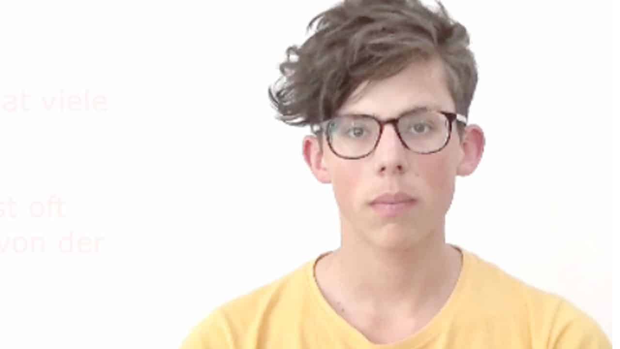 Teilnehmer Valentin nahm erfolgreich an der Stottertherapie teil