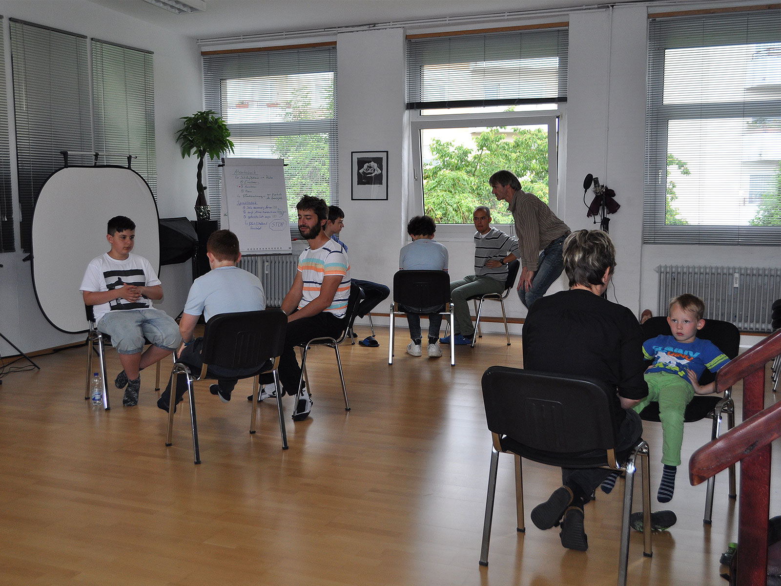 Eine Kinder-Gruppe bei der Stottertherapie